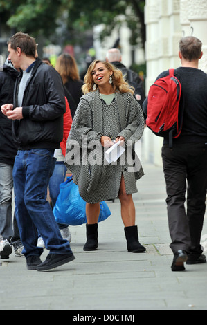 Billie Piper on the set of 'Secret Diary Of A Call Girl' London