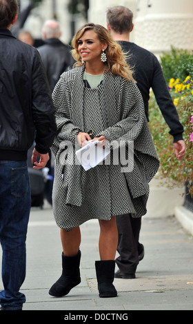 Billie Piper on the set of 'Secret Diary Of A Call Girl' London