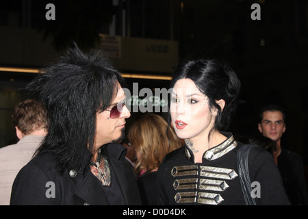 Nikki Sixx, Kat Von D Los Angeles Premiere of 'Jackass 3D' at the Grauman's Chinese Theatre - Arrivals Hollywood, California - Stock Photo