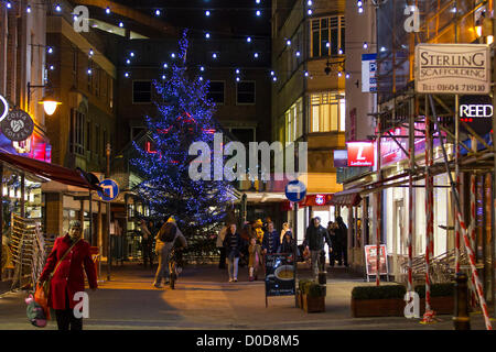 2012-11-22. Abington Street, Northampton. UK . Denise Welch turned on the towns Christmas lights this evening. Stock Photo