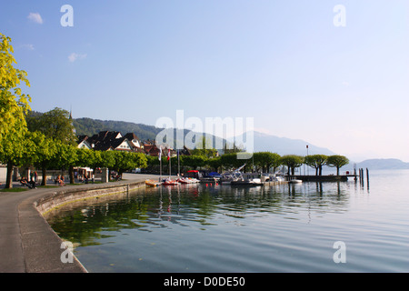 Lake view in Zug, Switzerland Stock Photo