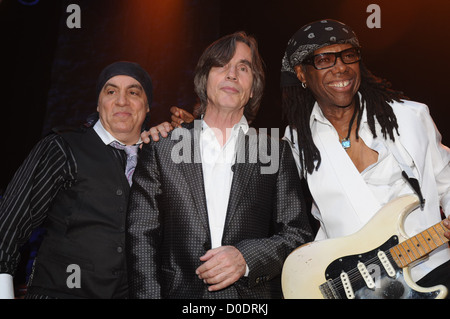Steven Van Zandt, Jackson Browne and Nile Rodgers We Are Family Foundation 8th Annual Celebration Gala at the Hammerstein Stock Photo