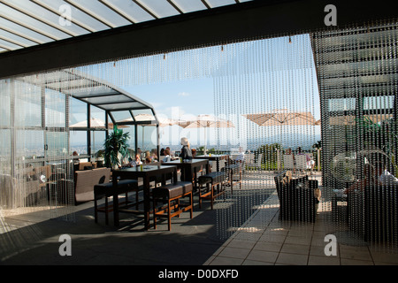 Österreich, Wien 19, Kahlenberg, 100 Tage Weitblick, ein Lokal das 100 Tage geöffnet ist mit Weitblick auf Wien. Stock Photo