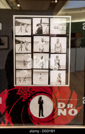 Auction at Christie's.  23/11/2012 , London, United Kingdom - A black and white contact sheet of 12 shots taken during the production of the 1962 United Artists/EON Productions film Dr. No,   Credit:  Mario Mitsis / Alamy Live News. Stock Photo