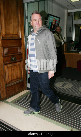 Chris Moyles outside the BBC Radio One studios London, England - 14.02. ...