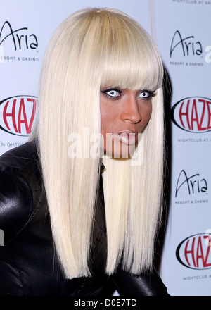 Ciara Ciara celebrates her birthday, dressed as Storm from 'The X-Men' at Haze Nightclub at Aria Resort & Casi Las Vegas, Stock Photo