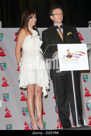 Giselle Blondet, Latin Recording Academy President Gabriel Abaroa Jr 11th Annual Latin Grammy Awards Nominations - held at Stock Photo