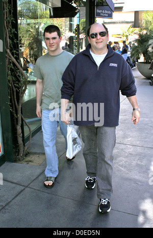 Jason Alexander and his son shopping in West Hollywood Los Angeles ...