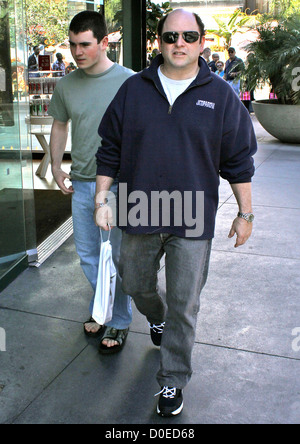 Jason Alexander and his son shopping in West Hollywood Los Angeles ...