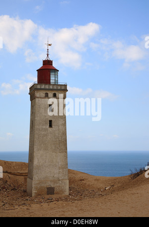 The lighthouse at Rubjerg Knude at Loenstrup (Lønstrup) in the north-western Jutland - partly buried in sand. Stock Photo