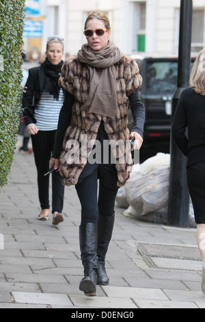 Trinny Woodall after dropping her daughter at school London, England - 03.11.10 Stock Photo