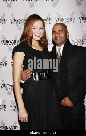 Heather Burns and her husband Ajay Naidu Opening night of the Off