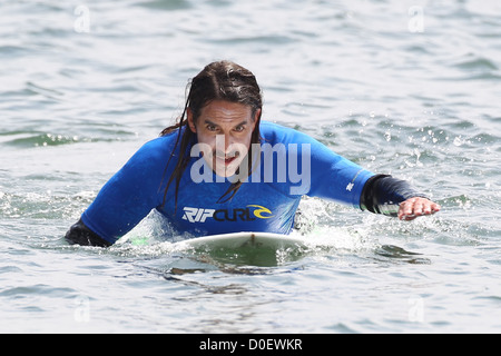 Anthony Kiedis Surfrider Foundation's 5th Annual Celebrity Expression Session at First Point, Surfrider Beach in Malibu Los Stock Photo