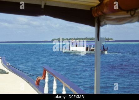 Scuba Diving Capital of the World,Clear Blue Seas,Abundance of Reefs,Fish,Diving Boats,Local Island Life,Capital Male,Maldives Stock Photo