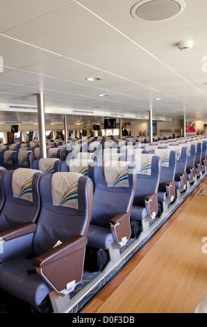 China, Macau. Macau was both the first & last European colony in China. ShunTak Ferry from Hong Kong to Macau. Stock Photo