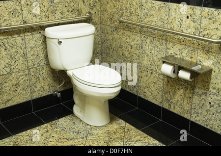 fancy bathroom with granite tiles and toilet Stock Photo