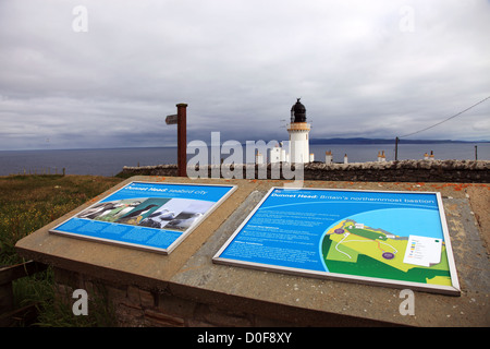 Dunnet Head lighthouse, Scotland UK Stock Photo