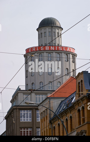 Former Ernemann Pentacon camera factory, Ernemannturm, by Hogg and Müller, 1923, Striesen, Dresden, Sachsen, Saxony, Germany Stock Photo