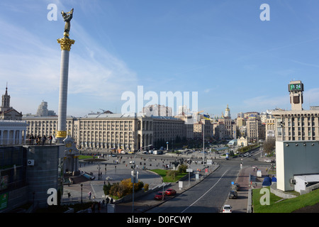 Maydan Nezalezhnosti, Independence Square, Kiev, Ukraine Stock Photo