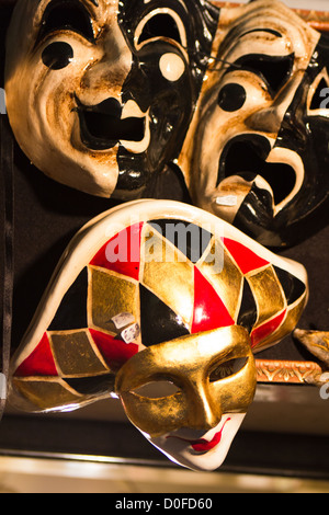 Venetian mask in back street shop Venice . Stock Photo