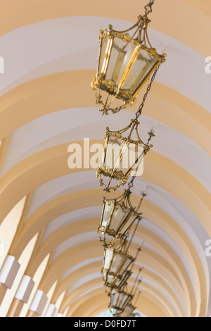 decorative and ornate lighting Cadiz town hall Spain Stock Photo