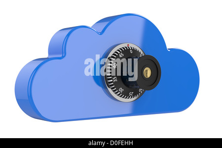 Cloud with a combination lock Stock Photo - Alamy