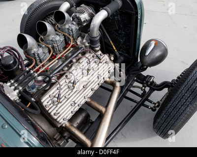 American Hot Rod with Edelbrock V8 Engine Stock Photo