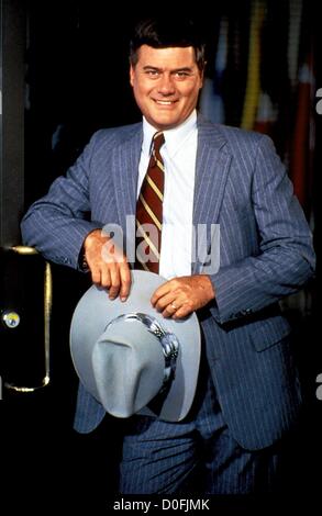 Nov. 23, 2012 - Actor, writer producer Larry Hagman, who created one of American television's most supreme villains in the conniving, amoral oilman J.R. Ewing of ''Dallas,'' has died, He was 81. Hagman died at a Dallas hospital of complications from his battle with throat cancer, quoting a statement from his family. He had suffered from liver cancer and cirrhosis of the liver in the 1990s after decades of drinking. PICTURED: FILE - LARRY HAGMAN poses for a photo for the TV show 'Dallas.'  (Credit Image: © Globe Photos/ZUMAPRESS.com) Stock Photo