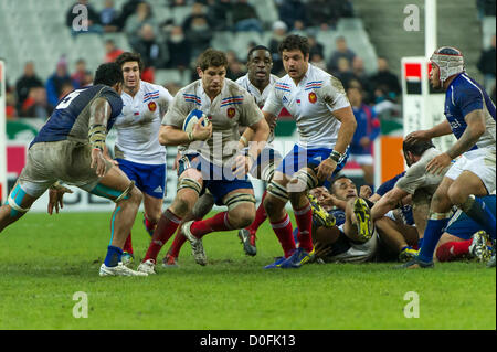 2012-11-24. Saint Denis (France). Rugby test match France (22) vs Samoa (14). Pascal Papé (France). Photo Frédéric Augendre Stock Photo