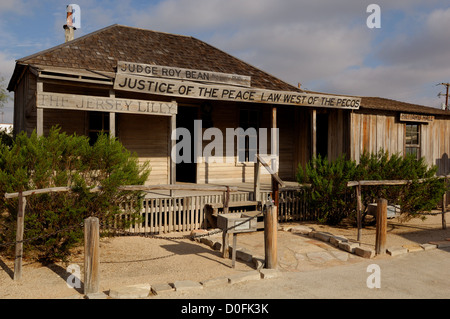 The Jersey Lilly Bar at the Judge Roy Bean Museum near Langtry Texas Stock Photo