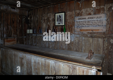 The Jersey Lilly Bar at the Judge Roy Bean Museum near Langtry Texas ...