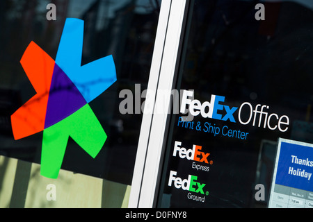 A FedEx Office retail location.  Stock Photo