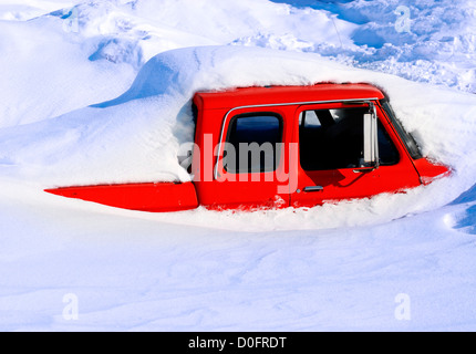 Vehicles for transportation in a row with weather Stock Photo