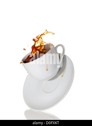 spilling coffee Stock Photo