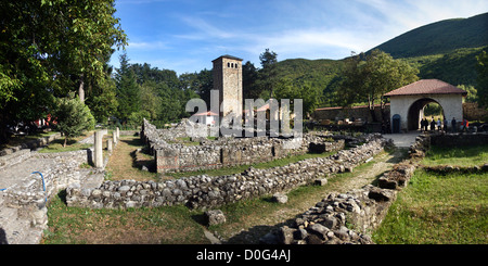 Panorama of Patriachate of Pec on Kosovo Stock Photo