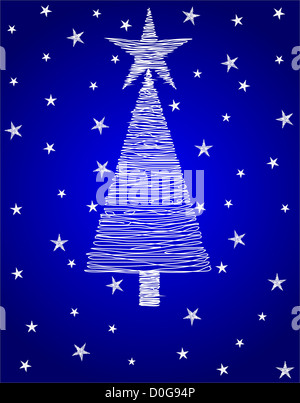 tree with stars vector illustration Stock Photo - Alamy
