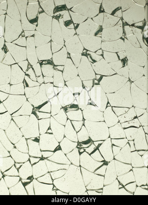 Broken tempered glass Stock Photo