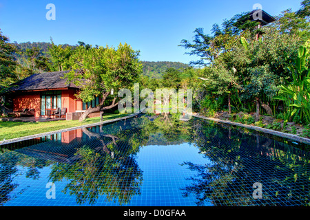 Sibsan Resort & Spa (formerly Rawee Waree Resort), Mae Taeng River, Chiang Mai Stock Photo