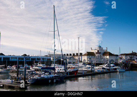 Royal Norfolk and Suffolk Yacht club Lowestoft Harbour Stock Photo