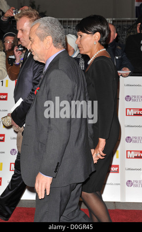Lord Alan Sugar and guest Pride of Britain Awards held at the Grosvenor House - Arrivals. London, England - 08.11.10 Stock Photo