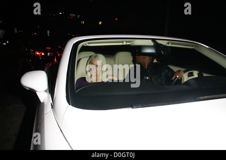 Karissa Shannon Celebrities outside Bar Marmont after attending the VMA After Party. Los Angeles, California - 13.09.10 Stock Photo