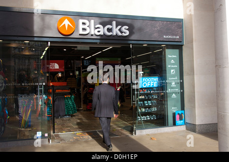 Shop front, Blacks, outdoor clothing retailer, London, UK Stock Photo