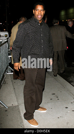 Denzel Washington at the Ed Sullivan theatre 
