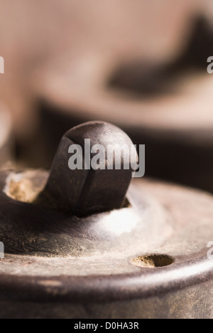 Close-up of an old lightswitch Stock Photo