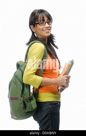 Portrait of a beautiful female college student Stock Photo - Alamy
