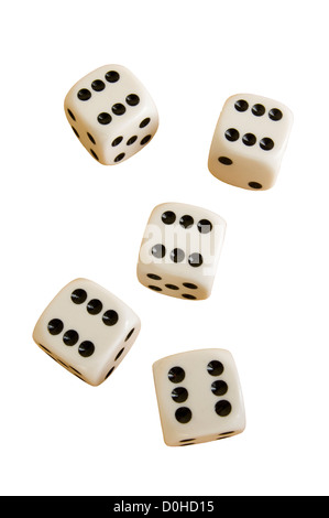 Dice Five Sixes number Six 6 Stock Photo - Alamy