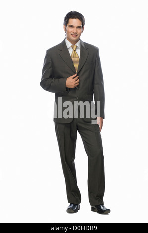 Portrait of a businessman standing against a white background Stock Photo