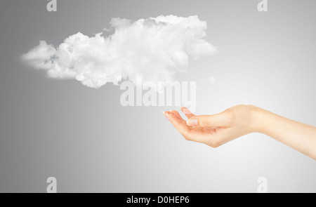 Cloud computing concept - world wide data sharing and communication Stock Photo