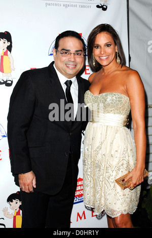 Gilberto Santa Rosa with his wife Padres Contra El Cancer's th Anniversary Gala held at the Hollywood PalladiumArrivals Stock Photo