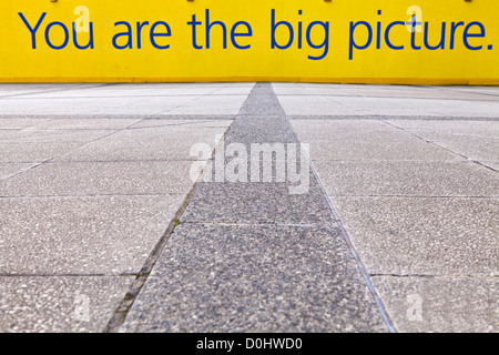 An abstract view of a large sign. Stock Photo
